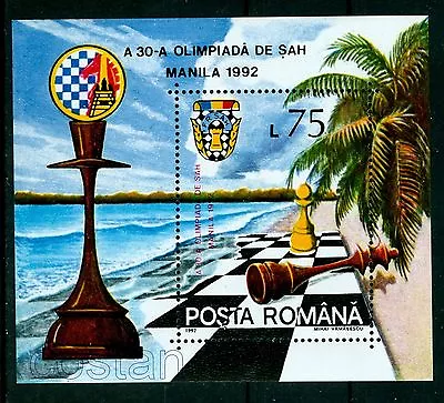 1992 Chess Olympiad Manila/PhilippinesfiguresPalm TreeSchachRomania273 MNH • $1.99