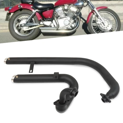 $285 • Buy Shortshots Staggered Exhaust Pipe + Silencer For Yamaha Virago 125 XV125 XV250