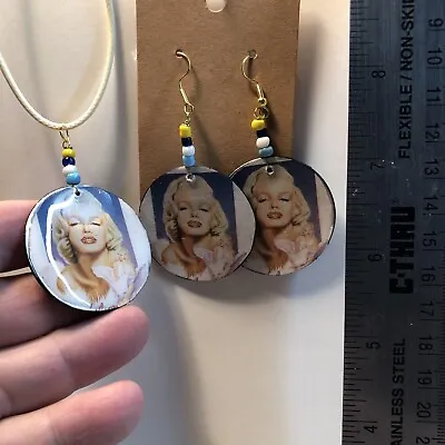 Vintage Marilyn Monroe Earrings And Necklace Set Lot • $15