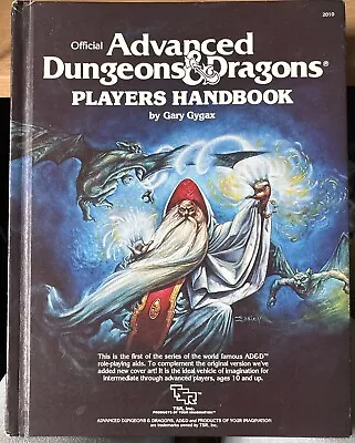 Advanced Dungeons & Dragons AD&D Players Handbook #2010 TSR 1980 6th Edition VG • $50