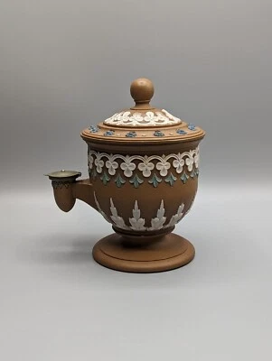 £220 • Buy Doulton Lambeth Silicon Ware Isobath Patent Inkstand 1880s Marks Stoneware 