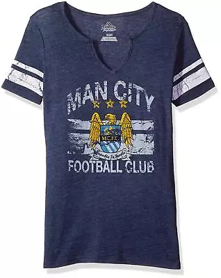 Manchester City Football Club Women's Go Far Tee Navy Size Large & XL • $7.95