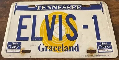 1987 ELVIS-1 Booster License Plate Elvis Presley Tennessee Graceland • $24.99