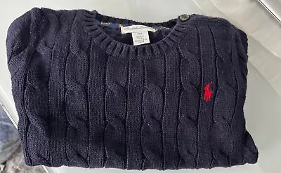 Baby Boys Ralph Lauren Cable Knit Jumper/ Sweater • £10