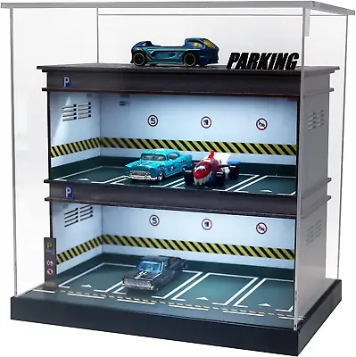 Hot Wheels Display Case - 1/64 Scale Die-Cast Model Car Display Case With LED Li • $66.40