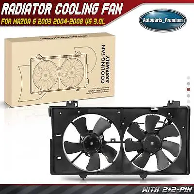 New Dual Radiator Cooling Fan Assembly With Motor For Mazda 6 2003-2008 V6 3.0L • $90.99