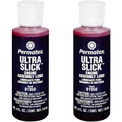 Permatex Ultra Slick Engine Assembly Lube Set 81950 Lubricant 8oz (2 X 4oz) • $14.95