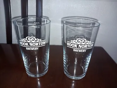 Hook Norton Brewery CE Stamped M12  Pint Glasses X2  • £5