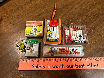 Vtg Snoopy Woodstock Pencils Pocket Memo Peanuts Vinyl Butterfly Sanrio Lot • $9.99