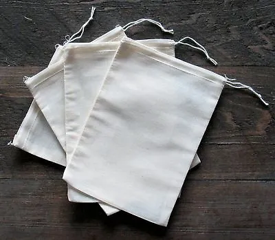 50 (5x7) Cotton Muslin Drawstring Bags Bath Soap Herbs • $29.50