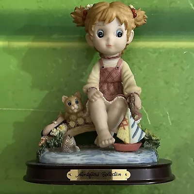 Montefiori Collection Figurine GIRL Playing In Water With Boat And Cat • $29.99