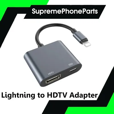 Lightning To HDTV Adapter IPhone Connector HDMI Premium Quality Uk Stock • £9.99