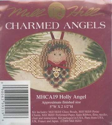 Mill Hill Charmed Angels Holly Angel Counted Glass Bead Kit W Treasure MHCA19 • $12.95