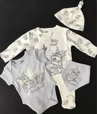 £15.99 • Buy Baby Unisex Disney Thumper  4 Piece  Sleepsuit  Set  0/3  Months