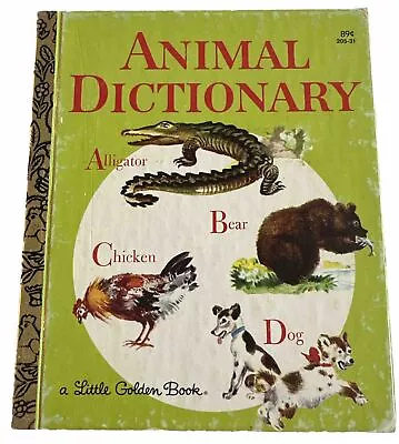 Animal Dictionary A Little Golden Book Sixteenth Printing 1982 Golden Press • $1.29