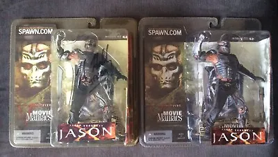 McFARLANE TOYS MOVIE MANIACS SERIES 5  JASON VOORHEES LOT (2) 1 AUTO KANE HODDER • $499.99