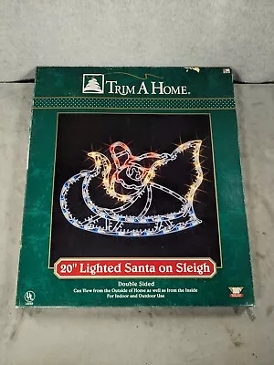 Trim A Home Vintage Christmas 20  Lighted Santa On Sleigh • $29.98