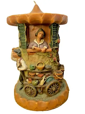 Vintage Wax Candle Johann Gunter Krezen  Huge Vintage German Hand-Carved  12  • $120