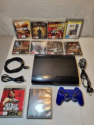 $175 • Buy PS3 Playstation 3 Super Slim Console 500gb + Controller + 10 Games 