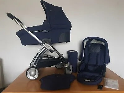 I'coo Pii Pram Twilight Blue With Built In Speakers Excellent Condition  • £234.99