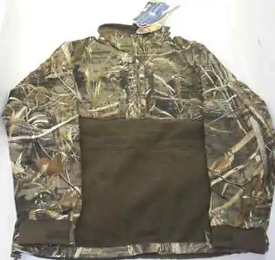 Drake Waterfowl 4320-015-5 Eqwader Plus 1/4 Zip Shirt Jacket Max5 2XL • $110.54