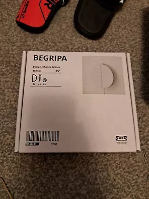 2x Packs - IKEA Begripa White Half Round Wardrobe & Draw Handles 130 Mm 2 Pack • £4