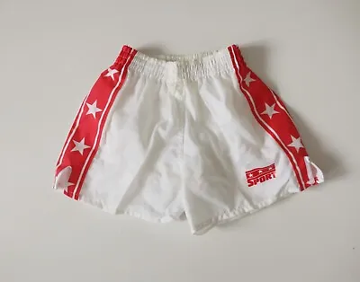 Vintage Sport Running Glanz Nylon Shorts Retro Athletic White Boys Size 59 • $30