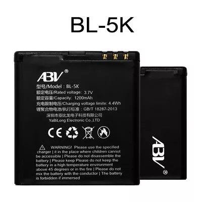 $11.12 • Buy 1pcs New Battery For Nokia C7/N85/N86/C7-00/X7-00/t7/701/Oro BL-5K BL 5K 1200mAh