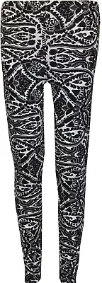 Women Print Ladies Pattern Strech Full Lenght Leggings Size 8-30 • £9.99