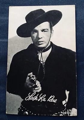 Lash La Rue Vintage Arcade Card - Approx. 3 3/8 X 5 3/8   Cowboy Movie / TV Star • £3.56