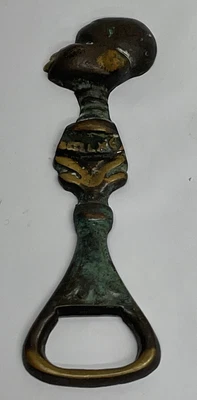 $69.99 • Buy Vintage 3.75” Brass Womans Bust Bottle Opener Israel Hakuli P417 Nice Patina