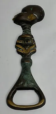 Vintage 3.75” Brass Womans Bust Bottle Opener Israel Hakuli P417 Nice Patina • $69.99