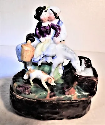 £18 • Buy Pretty Antique Bucolic  Figural Fairing Trinket Box - Usually German In Origin