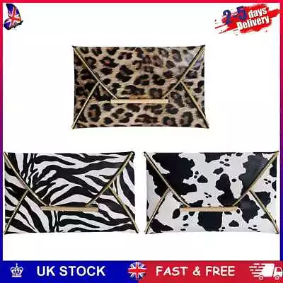 £7.69 • Buy Vintage Leopard Zebra Cow Print PU Leather Day Clutches Women Large Envelope Bag