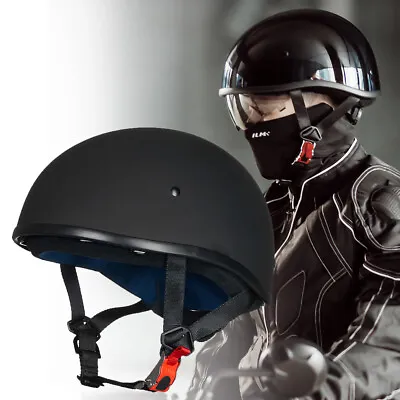 (USED) ILM Motorcycle Half Helmet Quick Release Strap Sun Visor DOT 883V • $24.99
