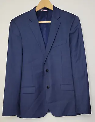 Tommy Hilfiger Mens Professional Navy Blue Wool Mix Two Button Blazer Jacket 40R • $30.24