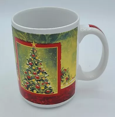 Christmas Coffee Tea Cup Mug Tree Vintage Traditional Holiday By Jay Red 12 Oz • $12.95