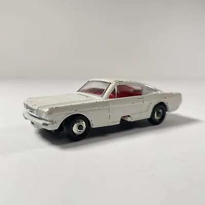Matchbox Lesney #8 Ford Mustang White With Red Interior Vintage • $12.70