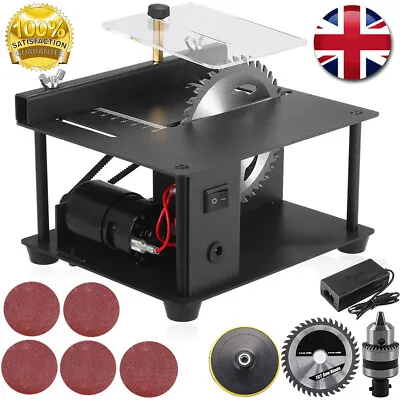 Electric Mini Table Saw Bench Cutter Woodworking Cutting Polish Machine Kit UK • £45.90