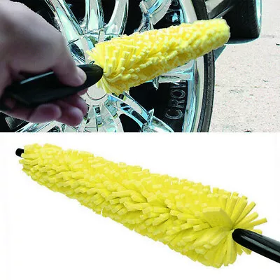 Car Wheel Brush Cleaning Tool Tire Washing Clean Alloy Soft Bristle Cleaner • $8.99