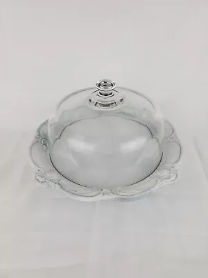 Antique Decorative Cake Stand With Glass Dome • $25