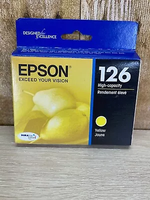 Genuine Epson 126 High Capacity Yellow Ink Cartridge Exp. 07/2018 FREE SHIPPING! • $11.99