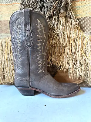 Old West Brown Women’s  LF1534  Leather Cowgirl Boots US Size 9 • $59.99