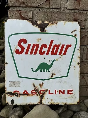 Vintage Sinclair Gasoline Sign Metal. Measures 13 1/2”x 12”. Please See Photos. • $50