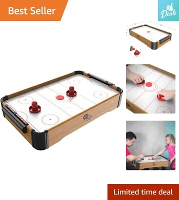 Mini Arcade Air Hockey Table - Exhilarating Fun For All Ages - 22 Inches Brown • $36.09