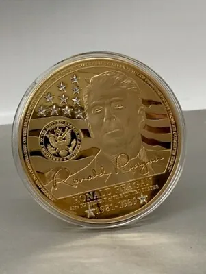 President Ronald Reagan 4  Crystal-Inlaid Commemorative Coin • $24.99