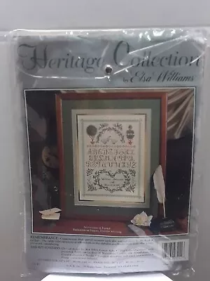 Elsa Williams Rememrance Sampler Heritage Collection Ct Cross Stitch Kit #03211 • $75