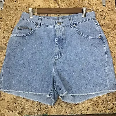 Riveted By Lee - High Waisted Acid Wash Fringed Jean Shorts Size 12 Women’s NWOT • £12.34