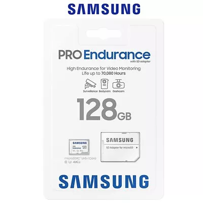 Samsung Pro Endurance 128GB Micro SD Card Class 10 UHS-I SDXC DashCam Security • $45.95