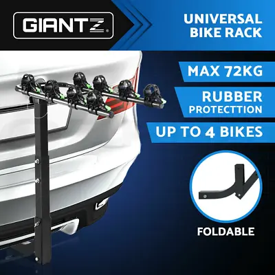 Giantz 4 Bicycle Carrier Bike Rack Car Rear Hitch Mount 2  Towbar Foldable • $89.61